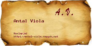 Antal Viola névjegykártya